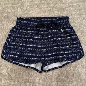 Navy Striped Athleta Shorts